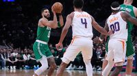 Celtics rompen récord de triples en una temporada de NBA y aplastan 123-103 a Suns