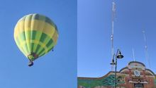 VIDEO: Globo aerostático derriba antena del Centro de Mando de Teotihuacán