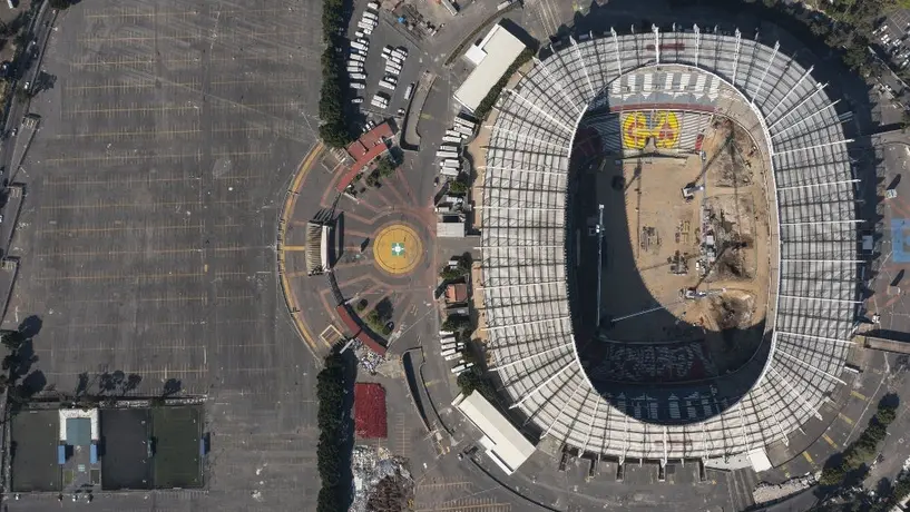¡Sin cambios significativos! Se 'filtran' nuevas imágenes de cómo va la remodelación del Estadio Azteca