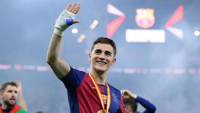 ¿Amenaza al Real Madrid? Gavi celebra con polémica bandera: "Gavi o plomo"