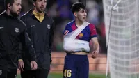 Dani Rodríguez debutó como titular en el Barça, pero se lesionó tras 35 minutos