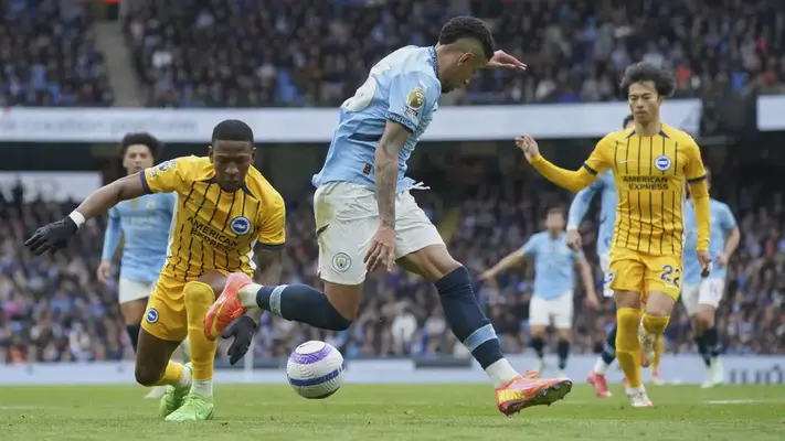 ¡Sigue la mala racha! Manchester City no levanta y empata en casa ante Brighton