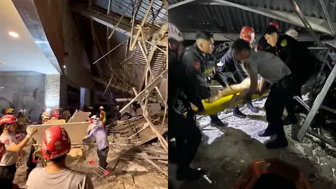 VIDEO: Colapsa techo de centro comercial en Perú: hay muertos y bastantes heridos