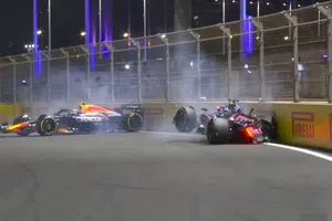 ¡Mal y de malas para Red Bull! Yuki Tsunoda sufre aparatoso choque en el Gran Premio de Arabia Saudita