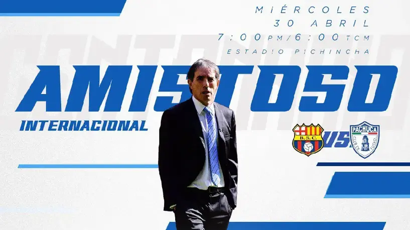 Pachuca viajará a Sudamérica para enfrentar a Barcelona de Guayaquil por su Centenario