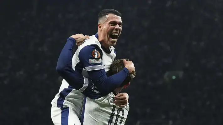 Con golazo de Pedro Porro, Tottenham consigue el empate ante Frankfurt en la Europa League