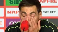 Árbitro español llora en rueda de prensa previo a la Final de la Copa del Rey