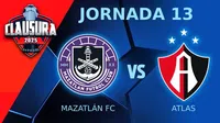 Mazatlán vs Atlas ¿Dónde y a qué hora ver el partido de Jornada 13 del CL25?