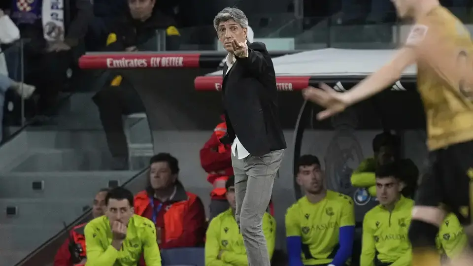 Imanol Alguacil, DT de la Real Sociedad, critica arbitraje: 'Real Madrid no necesita este tipo de ayudas'