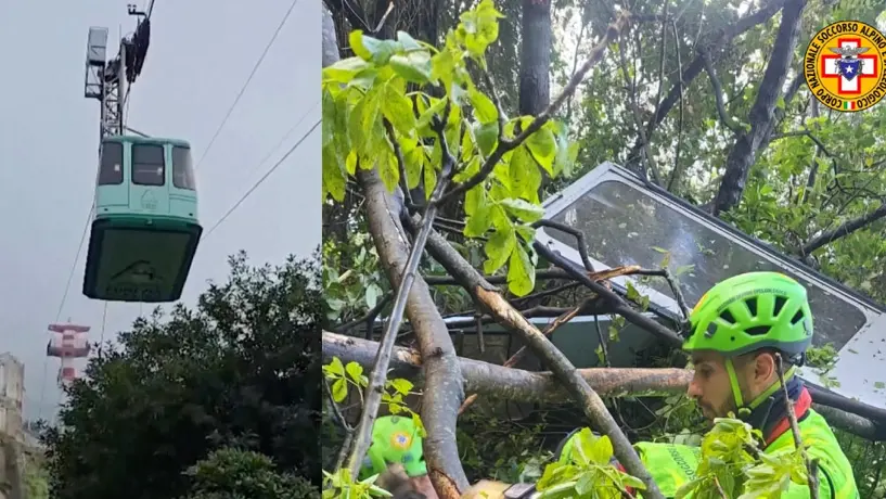 Cae teleférico en Nápoles; reportan la muerte de 4 turistas