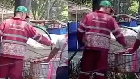 VIDEO: Vendedora de elotes usa agua de riego en la Alameda Central y desata indignación