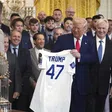 Los Dodgers visitaron a Donald Trump en la Casa Blanca