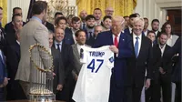 Los Dodgers visitaron a Donald Trump en la Casa Blanca
