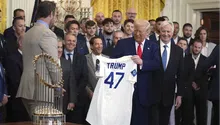 Los Dodgers visitaron a Donald Trump en la Casa Blanca