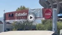 Estadio Banorte: Cubren "Azteca" a las afueras del Coloso para colocar nuevo nombre