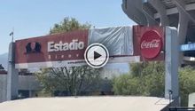 Estadio Banorte: Cubren "Azteca" a las afueras del Coloso para colocar nuevo nombre