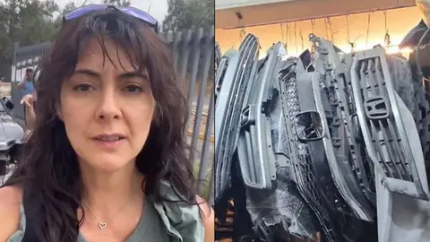 Aseguran 15 toneladas de autopartes tras robo a la actriz Verónica Jaspeado