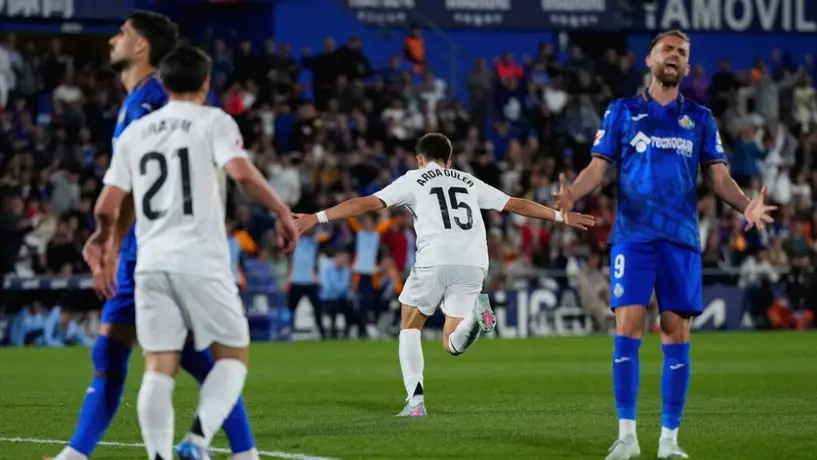 Arda Güler le da victoria a Real Madrid ante Getafe y los Merengues sigue con vida