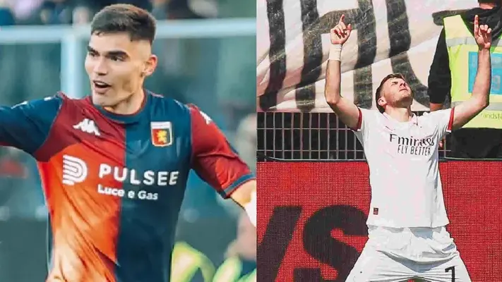 Genoa vs Milan: El cara a cara entre Johan Vásquez y Santiago Giménez