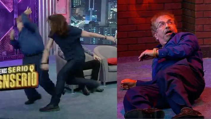VIDEO: Óscar Burgos ‘golpea’ a Tony Balardi; lo manda directo al piso