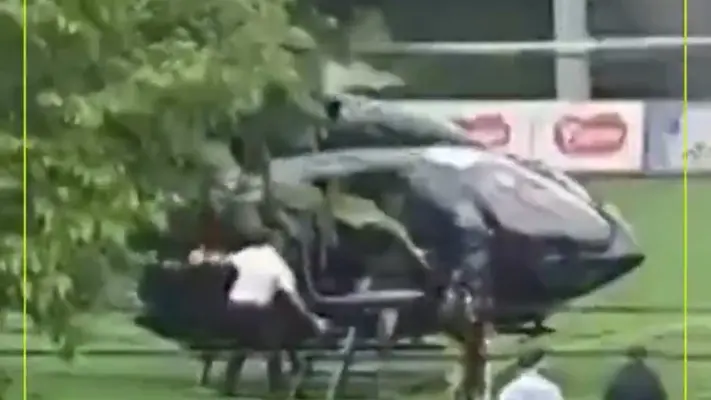 Neymar llega al entrenamiento con Santos en helicóptero