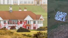 Vandalizan campo de golf de Donald Trump en Escocia: “Gaza no está a la venta”