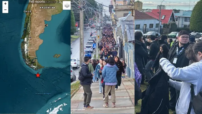 Sismo de 7.4 sacude costas de Chile y Argentina; evacuan población por riesgo de tsunami