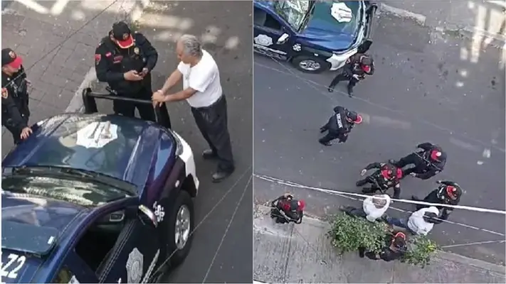 Detienen a Alfredo 'N', un hombre mayor que estaba plantando un árbol en la Benito Juárez