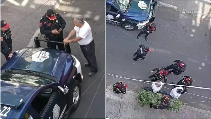 Detienen a Alfredo 'N', un hombre mayor que estaba plantando un árbol en la Benito Juárez