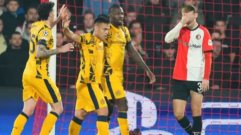 Inter vence a Feyenoord de visitante y pone un pie en Cuartos de Final de Champions League