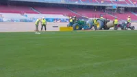 ¡Luce hermoso! Ya hay pasto en el renovado Camp Nou de FC Barcelona