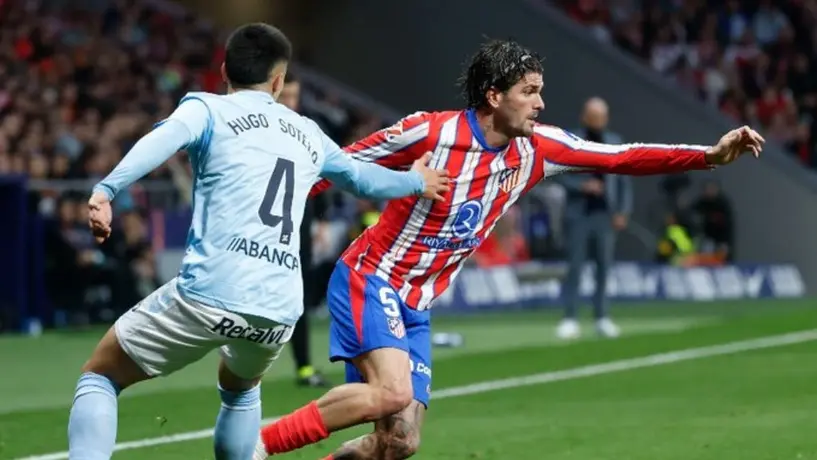 ¡Se les fue el liderato! Atlético de Madrid rescató el empate sobre la hora ante el Celta de Vigo
