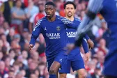 ¡Alertas en Paris! Ousmane Dembélé se retiró lesionado de la Semifinal ante Arsenal
