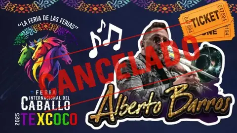 Alberto Barros cancela concierto en la Feria de Texcoco por pago con cheques falsos