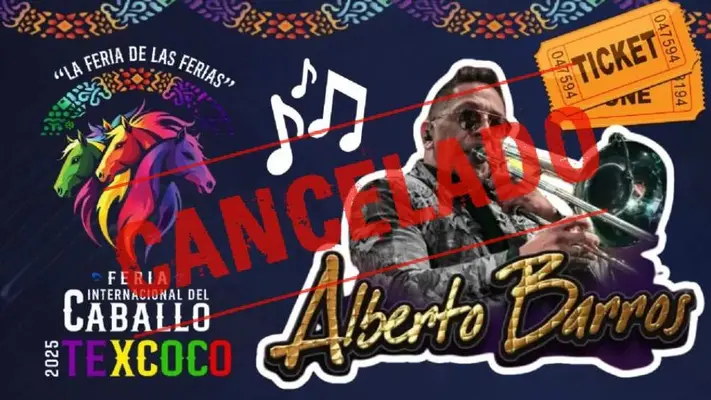 Alberto Barros cancela concierto en la Feria de Texcoco por pago con cheques falsos