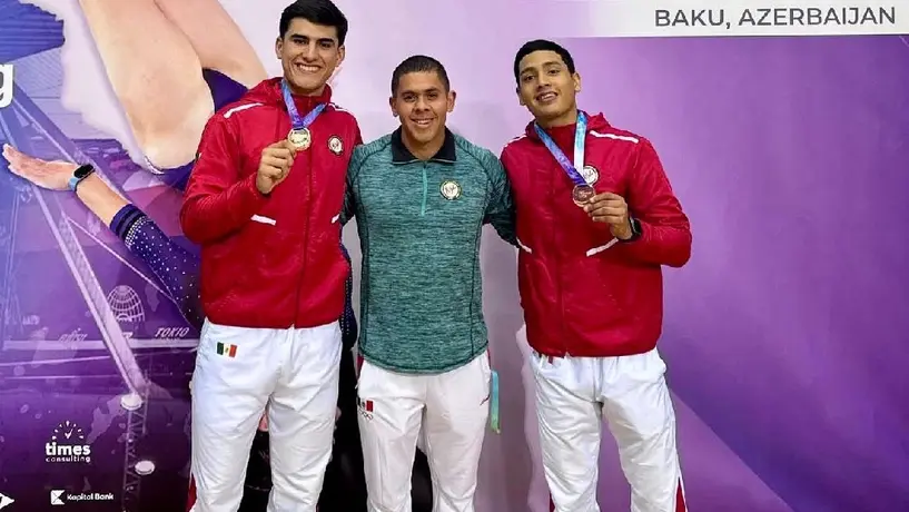 Donovan Guevara y Aldo Zúñiga se cuelgan medalla de bronce en Copa del Mundo de Gimnasia