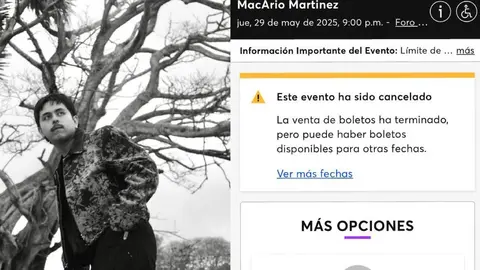 ¿Macario Matínez cancela presentación en CDMX por no vender boletos? Te contamos los detalles