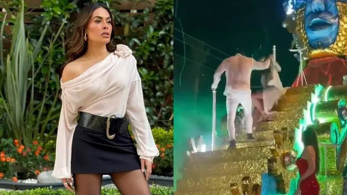 VIDEO: Galilea Montijo sufre aparatosa caída en Carnaval de Mazatlán