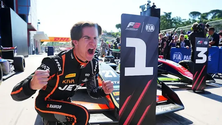 ¡Orgullo mexicano! Santiago Ramos se adueña de Imola y gana la carrera principal en Fórmula 3