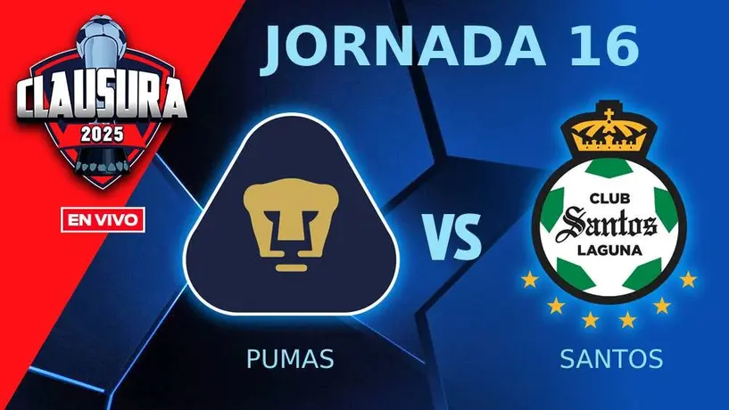Pumas vs Santos EN VIVO Liga MX Clausura 2025 Jornada 16