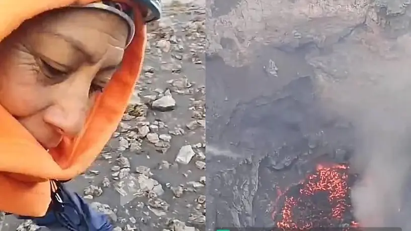 VIDEO: Excursionistas se arriesgan para grabar cráter del Popocatépetl