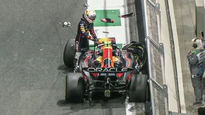 ¡RB21 dañado! Yuki Tsunoda choca y provoca bandera roja en FP2 de Arabia Saudita