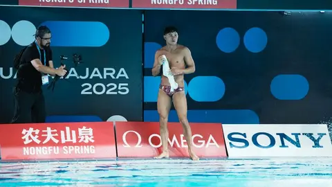 Gabriel Vázquez sorprende y se mete a la Final de la Copa Mundial de Clavados Guadalajara 2025