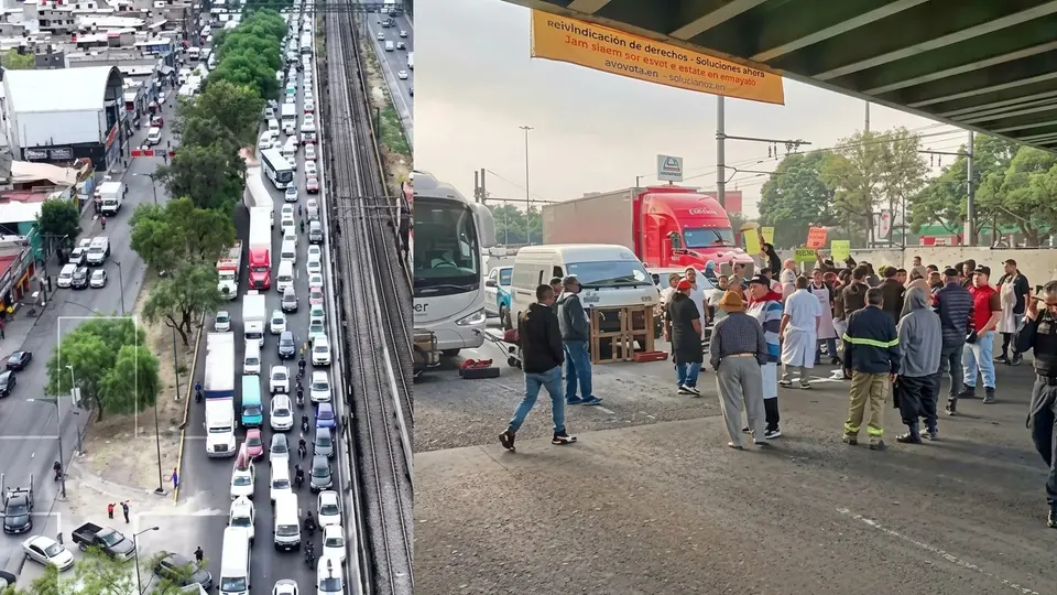 Carniceros bloquean Calzada Ignacio Zaragoza y complican el tránsito en CDMX; estas son las alternativas viales