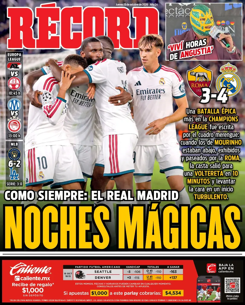 Portada RÉCORD 15 de octubre de 2026