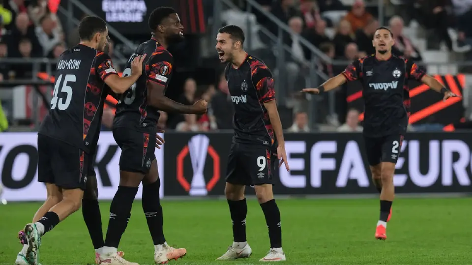 Hapoel celebrando gol de la Europa League | AP