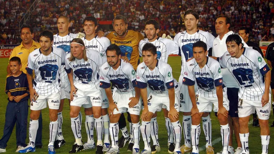 Jugadores de Pumas en la Final del 2007 ante Atlante l MEXSPORT