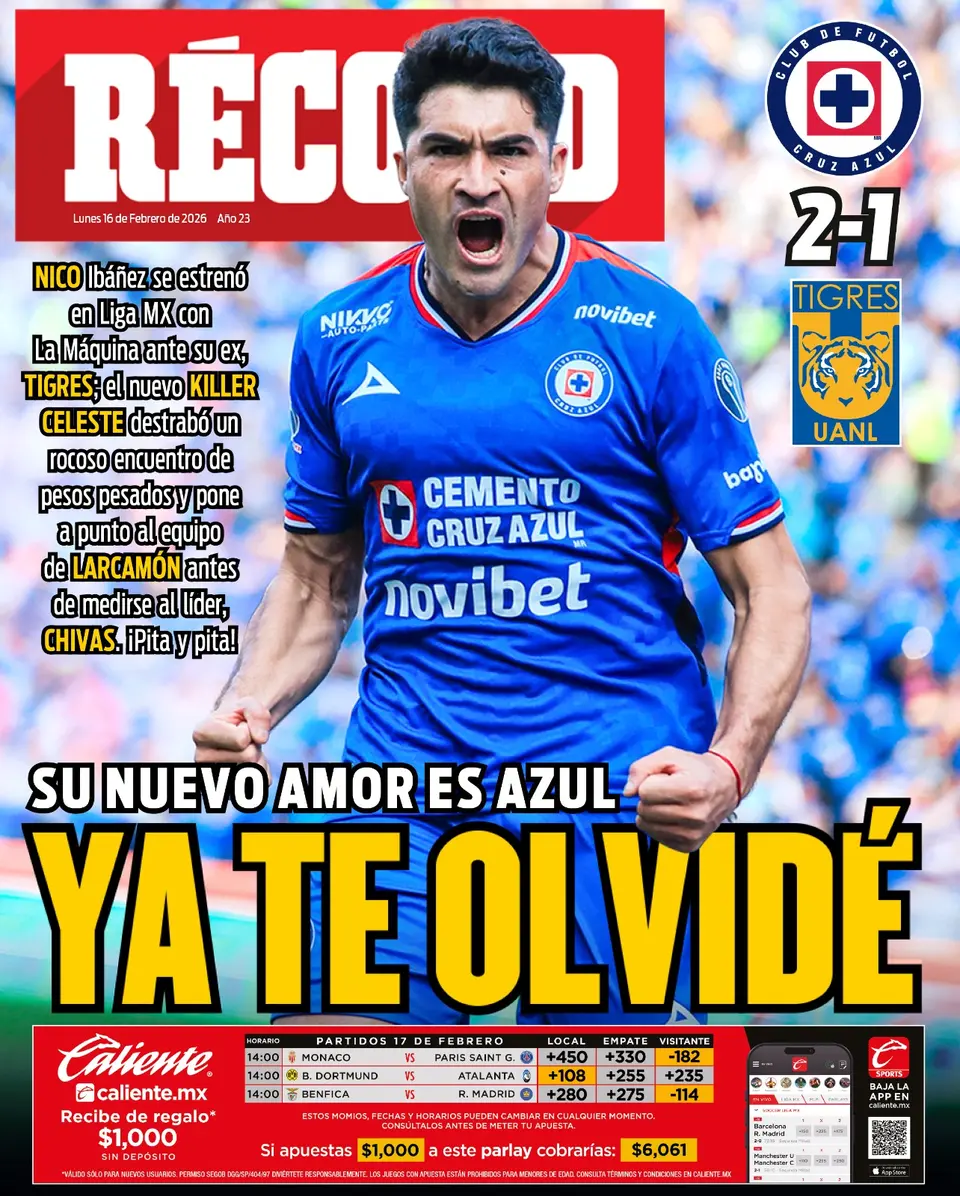 Portada RÉCORD 16 de febrero de 2026
