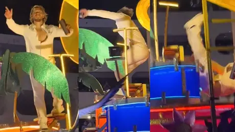 VIDEO: Aldo de Nigris sufre aparatosa caída en el Carnaval de Mazatlán