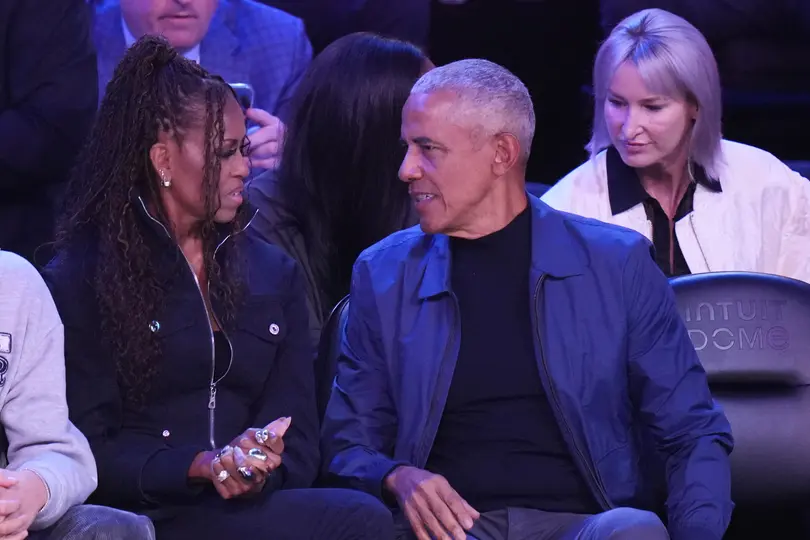 Michelle Obama y Barack Obama en el NBA All-Star Game | AP